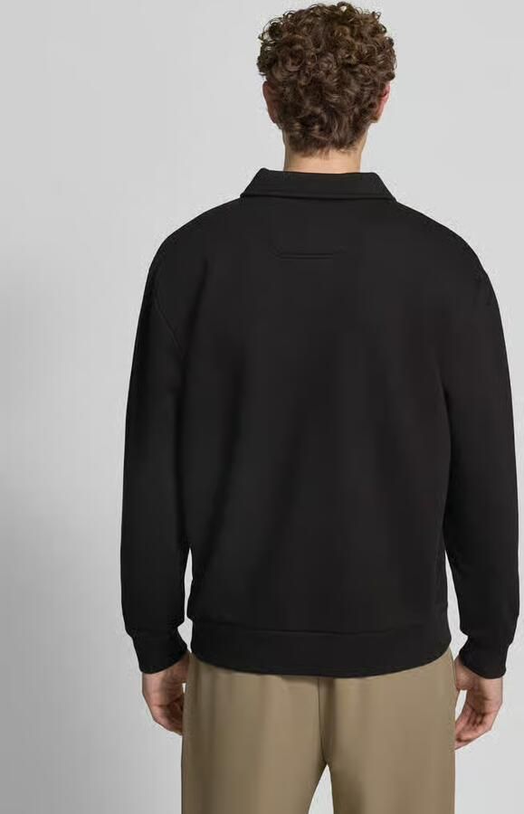 BOSS Green relaxed fit sweatshirt van katoenmix model 'SW_Placket Polo' - Foto 2