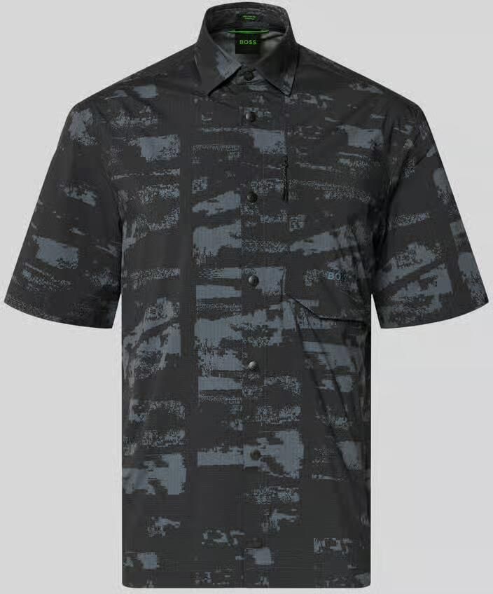 BOSS Green relaxed fit vrijetijdsoverhemd met kentkraag model 'ST_GLOBE PRINT S' - Foto 2