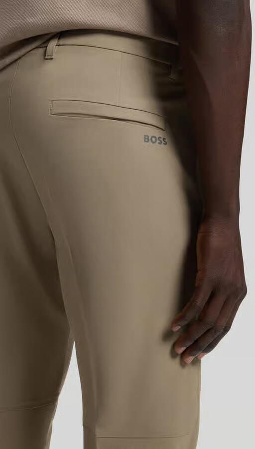 BOSS Green Slim fit broek met tunnelkoord model 'T_COMMUTER'