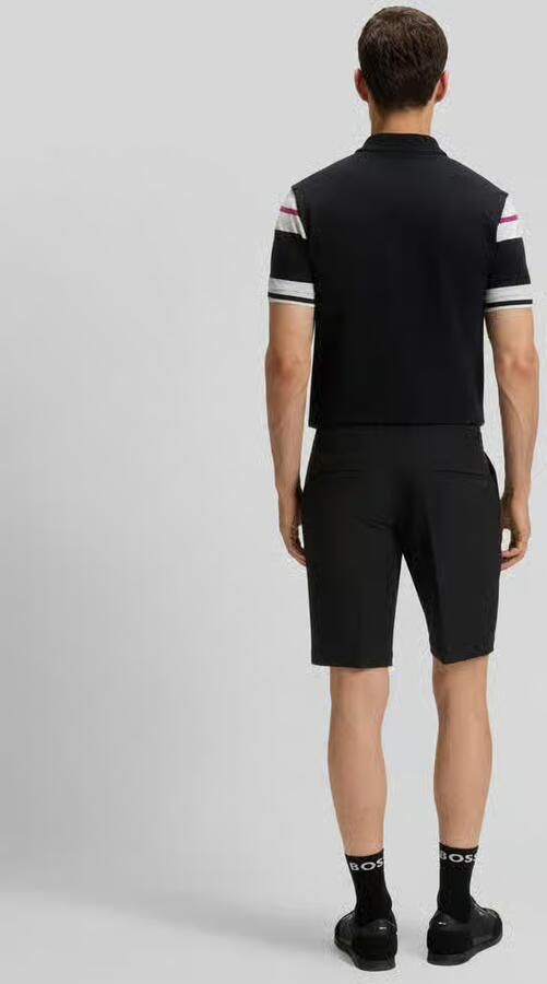 BOSS Green slim fit chino short met persplooien - Foto 3
