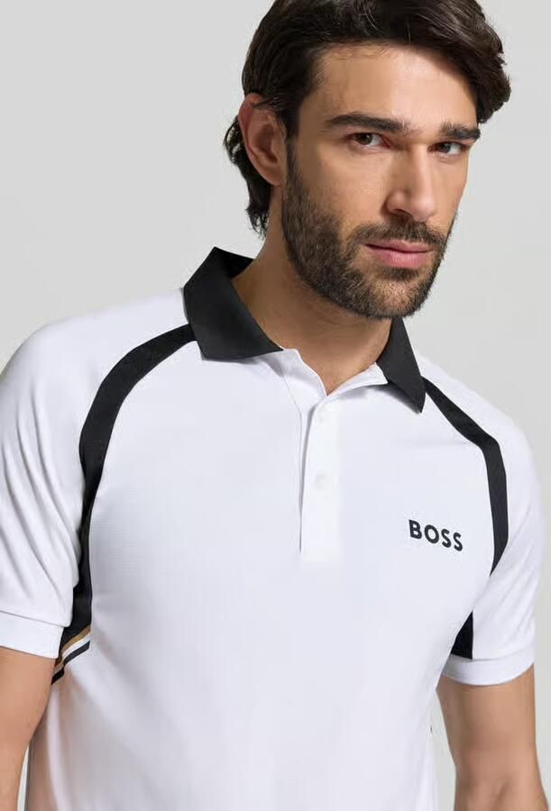 BOSS Green Slim fit poloshirt met korte knoopsluiting model 'PL_TOC SPIN CB' - Foto 2