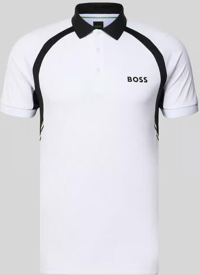 BOSS Green Slim fit poloshirt met korte knoopsluiting model 'PL_TOC SPIN CB'