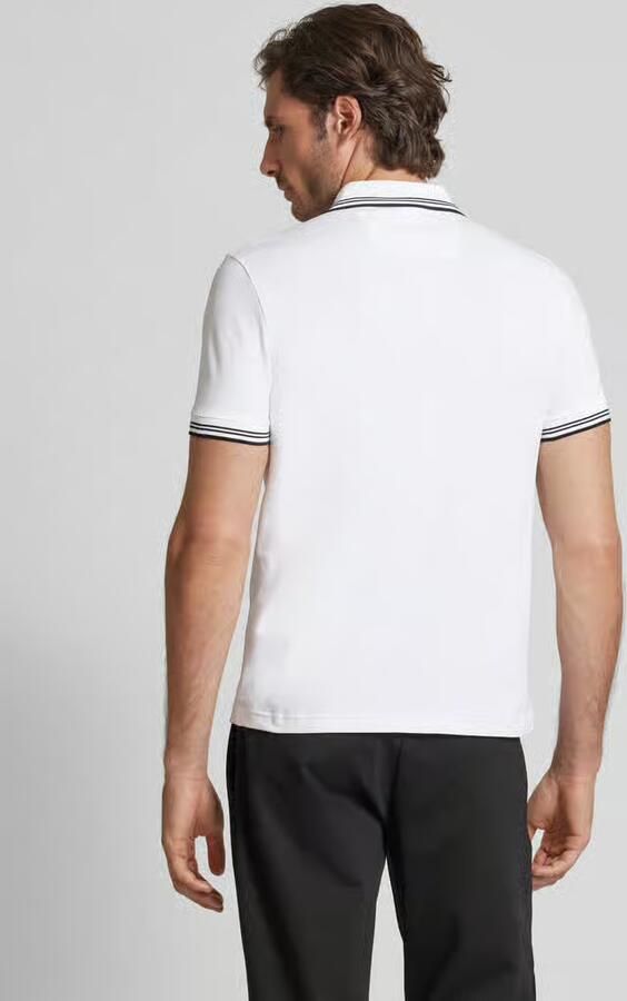 BOSS Green Slim fit poloshirt met labelprint model 'Paul' - Foto 11