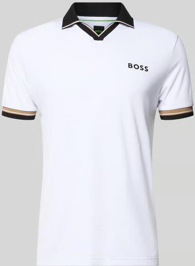 BOSS Green slim fit poloshirt met labelprint model 'PL_TOC SERVE 2' - Foto 2
