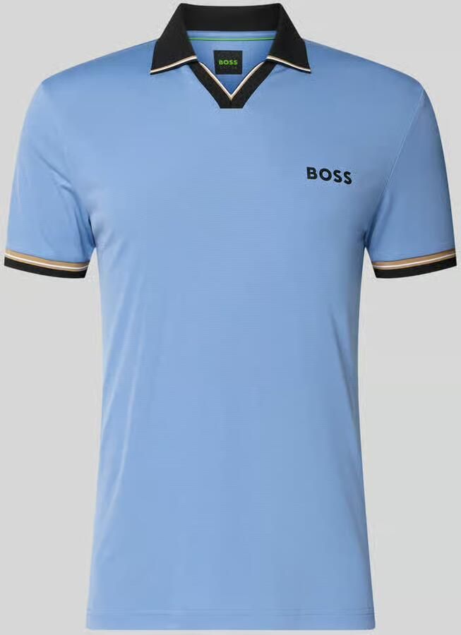 BOSS Green slim fit poloshirt met labelprint model 'PL_TOC SERVE 2' - Foto 2