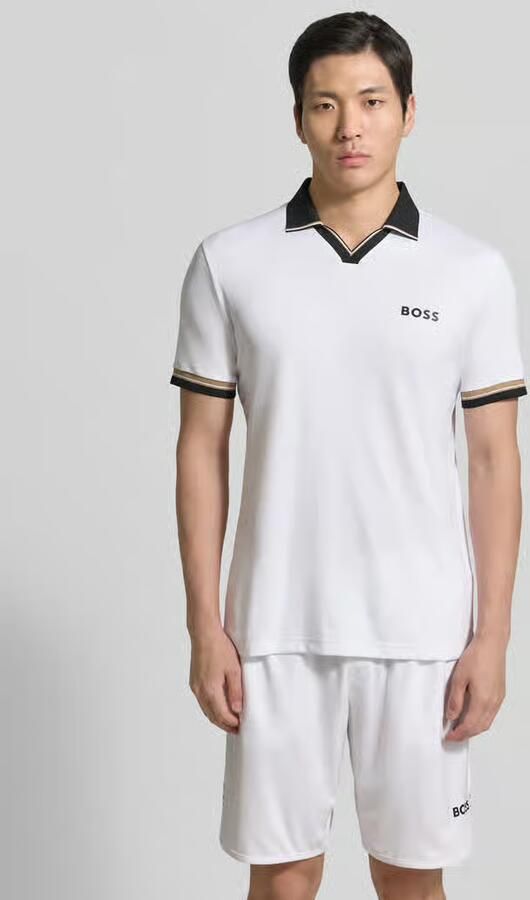 BOSS Green slim fit poloshirt met labelprint model 'PL_TOC SERVE 2' - Foto 3