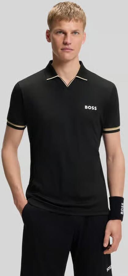 BOSS Green slim fit poloshirt met labelprint model 'PL_TOC SERVE 2' - Foto 4