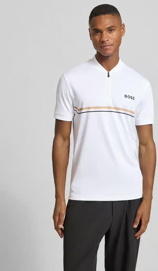 BOSS Green Slim fit poloshirt met logoprint model 'TOC SPIN BODYMAPP 1027' - Foto 3