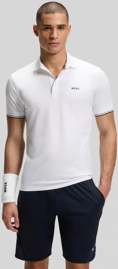 BOSS Green slim fit poloshirt met tennisbal-reliëf model 'PL_TOC GAME1' - Foto 3
