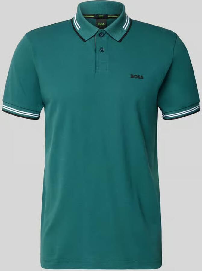 BOSS Green Slim fit poloshirt van puur katoen model 'PAUL' - Foto 2