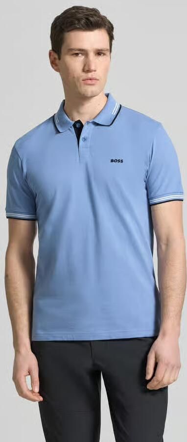 BOSS Green Slim fit poloshirt van puur katoen model 'PAUL' - Foto 3