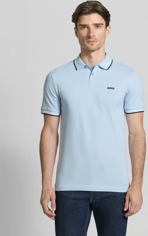 BOSS Green Slim fit poloshirt van puur katoen model 'PAUL' - Foto 4