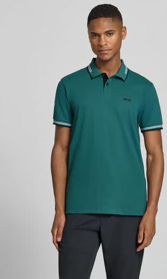 BOSS Green Slim fit poloshirt van puur katoen model 'PAUL' - Foto 3