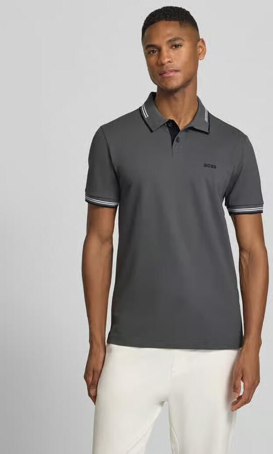 BOSS Green Slim fit poloshirt van puur katoen model 'PAUL' - Foto 2