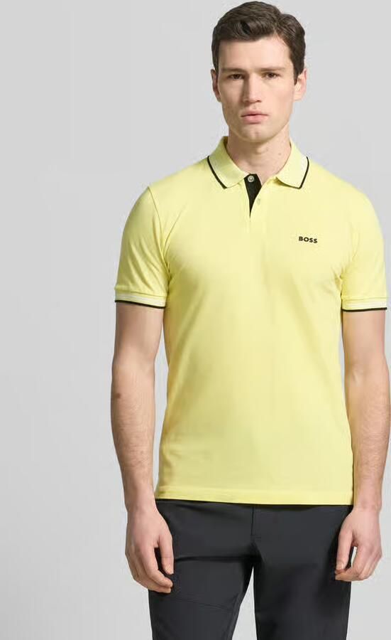 BOSS Green Slim fit poloshirt van puur katoen model 'PAUL' - Foto 4