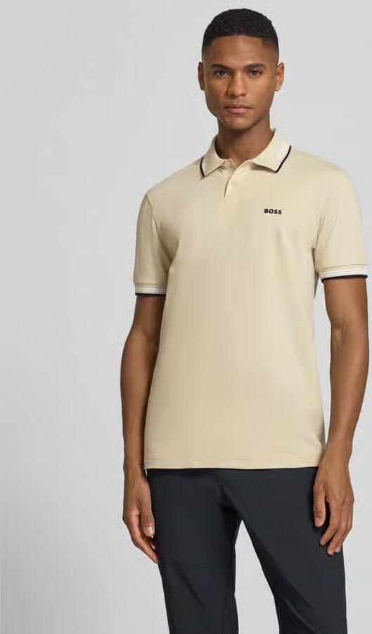 BOSS Green Slim fit poloshirt van puur katoen model 'PAUL' - Foto 3