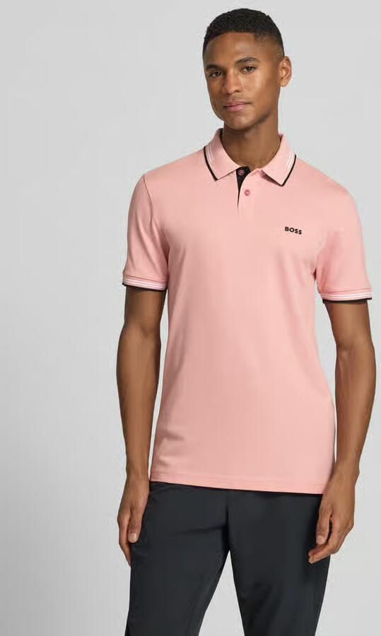 BOSS Green Slim fit poloshirt van puur katoen model 'PAUL' - Foto 3