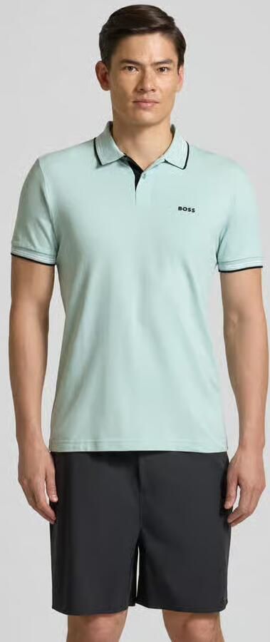 BOSS Green Slim fit poloshirt van puur katoen model 'PAUL' - Foto 4