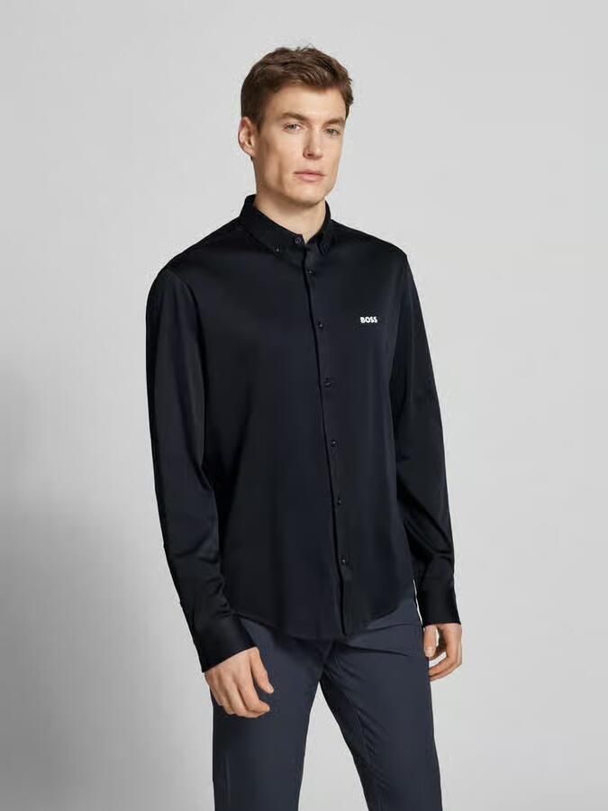 BOSS Green Slim fit vrijetijdsoverhemd met button-downkraag model 'MOTION' - Foto 2