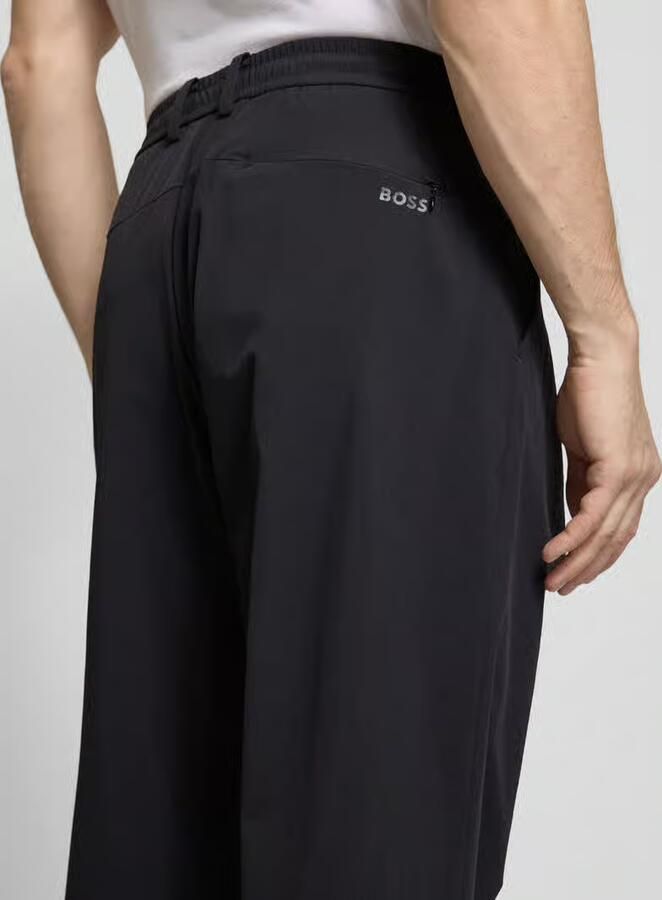 BOSS Green Straight leg stoffen broek met bandplooien model 'Way'