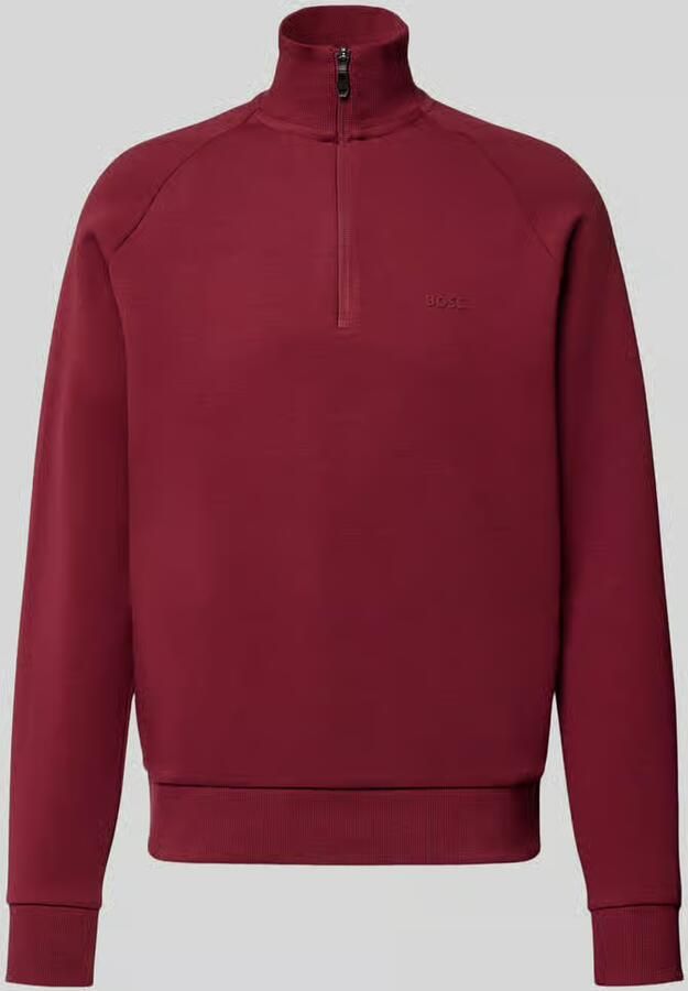 BOSS Green Sweatshirt met halflange ritssluiting