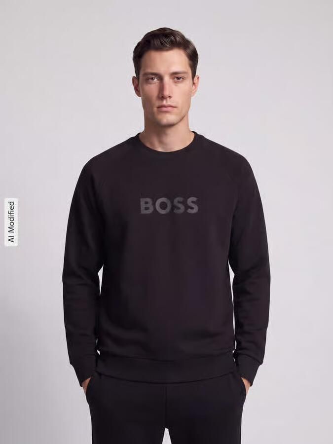 BOSS Green Sweatshirt met tonale logo-opschrift model 'Salbo' - Foto 3