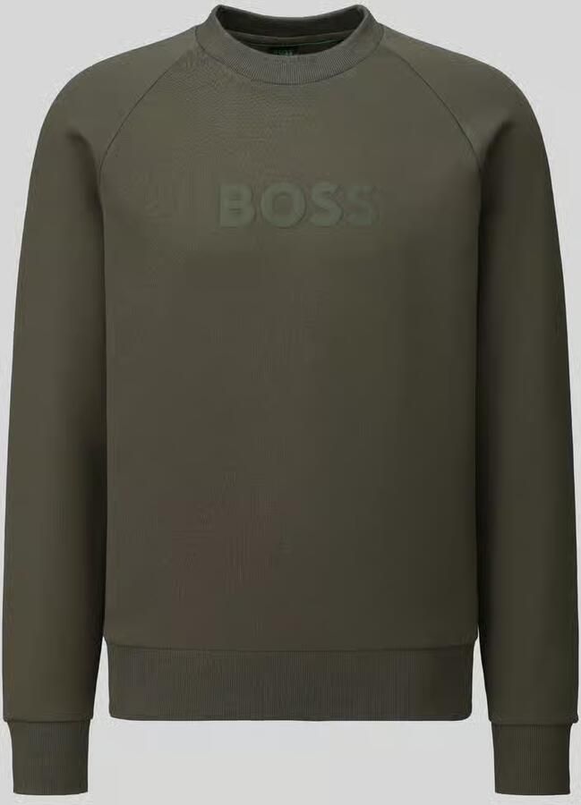 BOSS Green Sweatshirt met tonale logo-opschrift model 'Salbo'