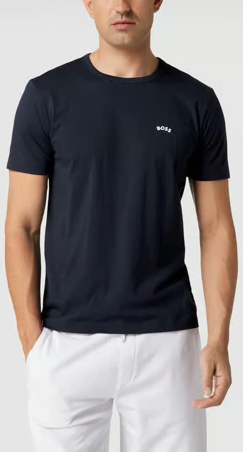 BOSS Green T-shirt met labelopschrift model 'Tee Curved' - Foto 3