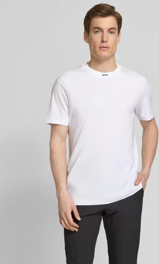 BOSS GREEN T-shirt Tee Rib met logo aan de hals - Foto 8