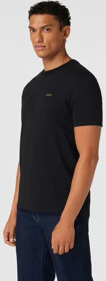 BOSS GREEN Shirt met ronde hals Thee met gegomd contrast-logo - Foto 12