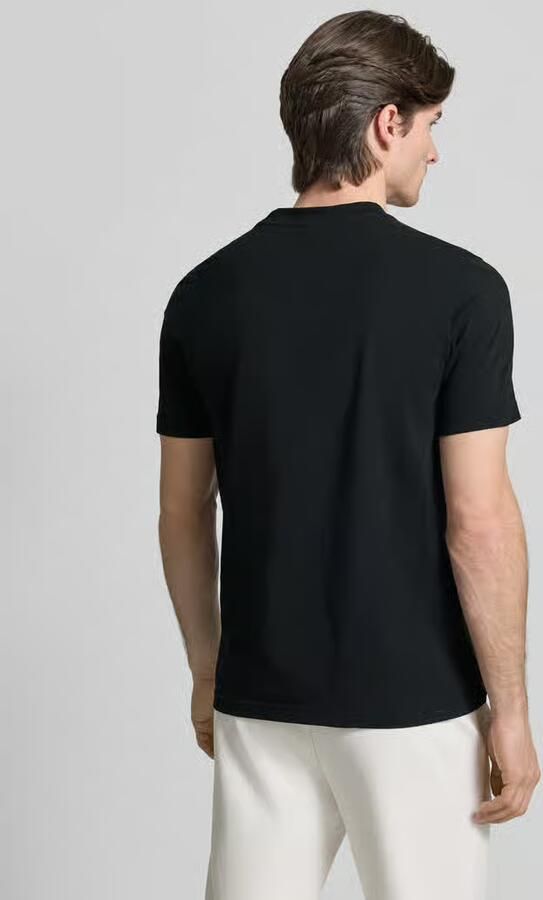 Hugo Boss Geribbelde crew-neck T-shirt in katoen Black Heren - Foto 4