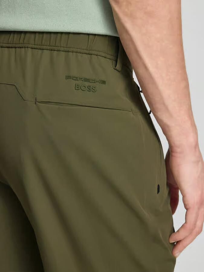 BOSS Green tapered fit broek met persplooien model 'PS SPIRIT 70'