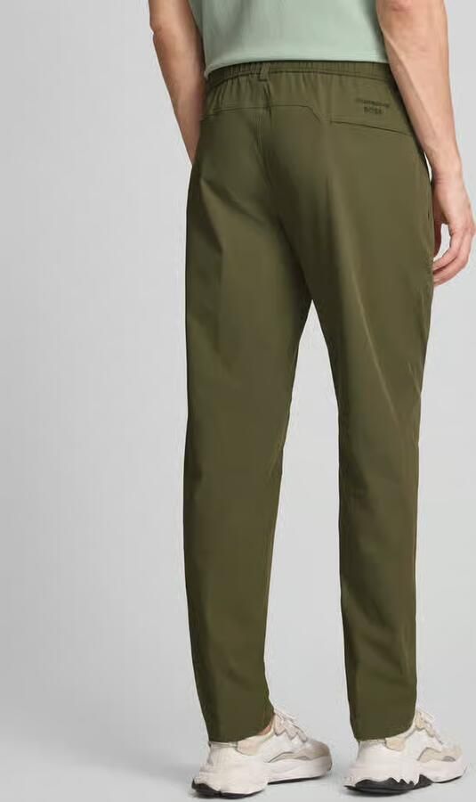 BOSS Green tapered fit broek met persplooien model 'PS SPIRIT 70' - Foto 3