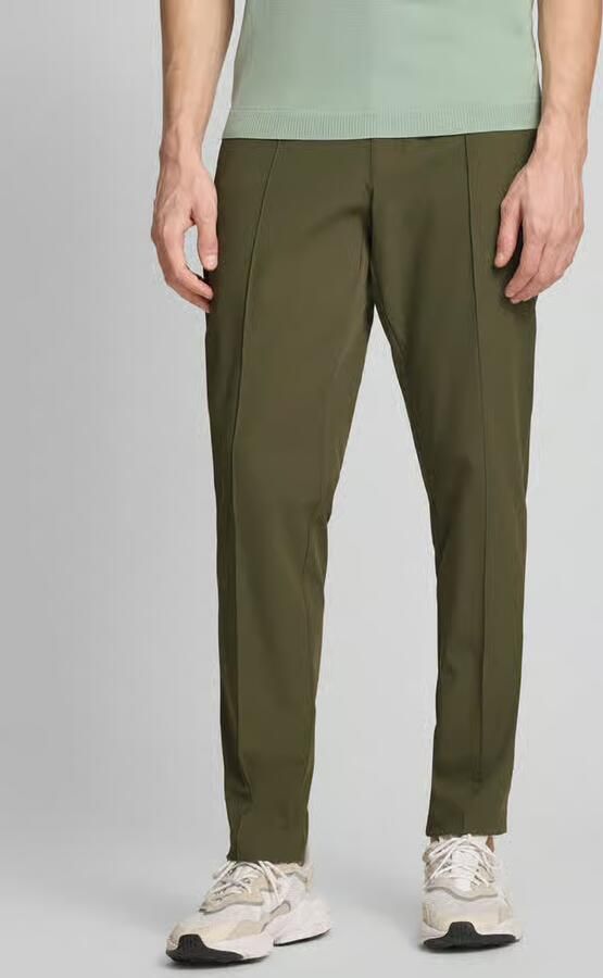 BOSS Green tapered fit broek met persplooien model 'PS SPIRIT 70' - Foto 2