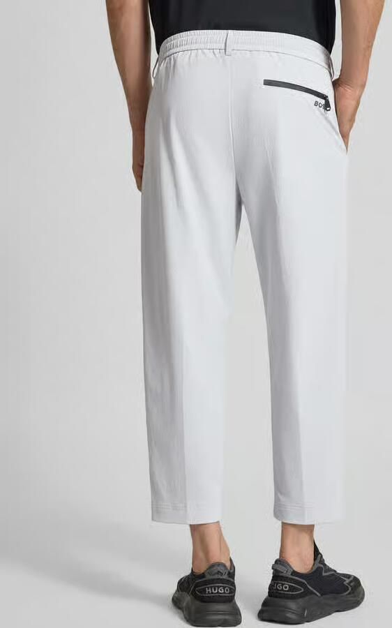BOSS Green Tapered fit broek met tunnelkoord model 'CONVERT PLEAT'