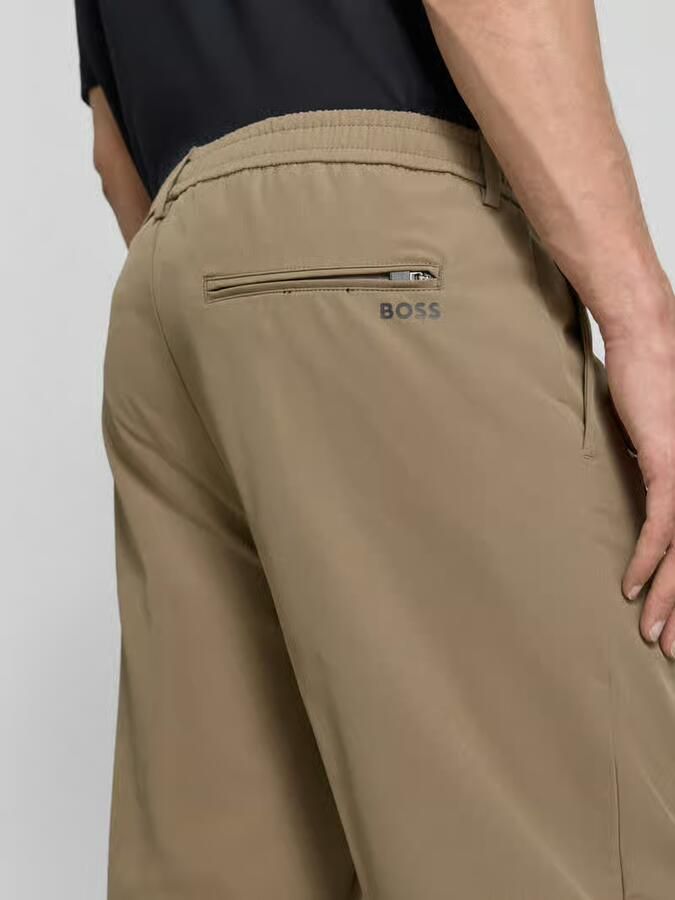 BOSS Green Tapered fit pantalon van strijkvriendelijk materiaal model 'T_CONVERT'
