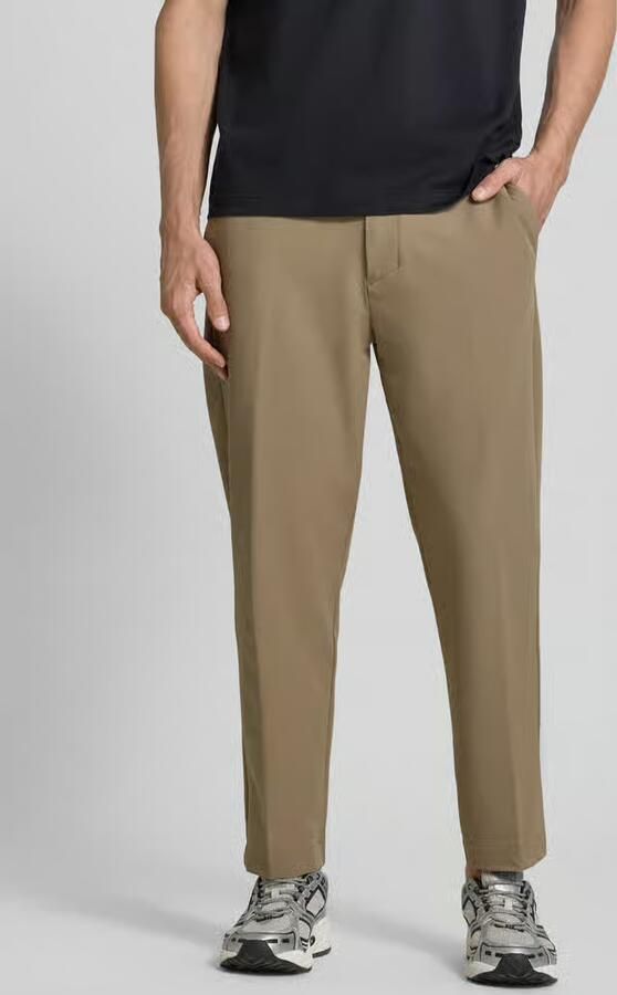 BOSS Green Tapered fit pantalon van strijkvriendelijk materiaal model 'T_CONVERT' - Foto 2
