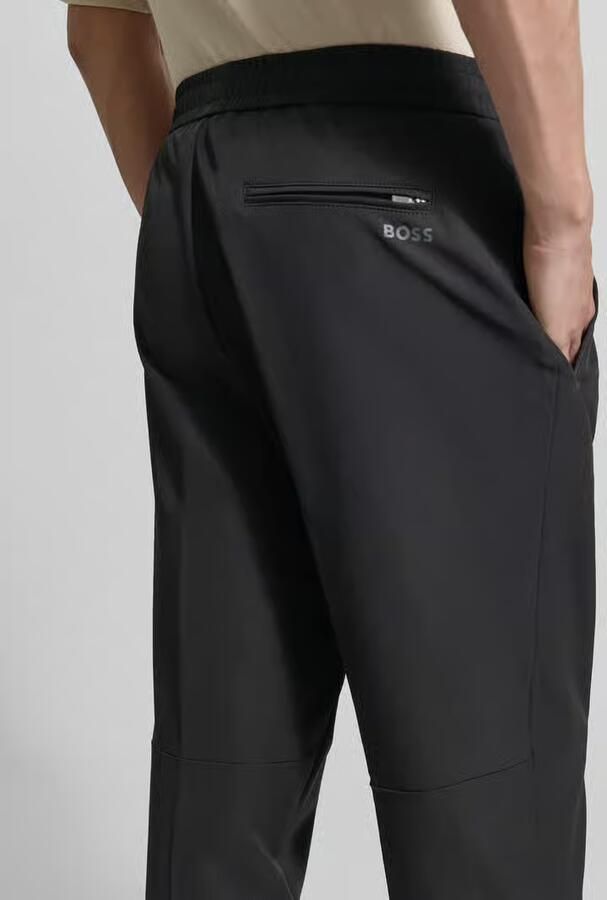 BOSS GREEN Stretchbroek T Flex met elastische tailleband en trekkoord stretchbroek businessbroek