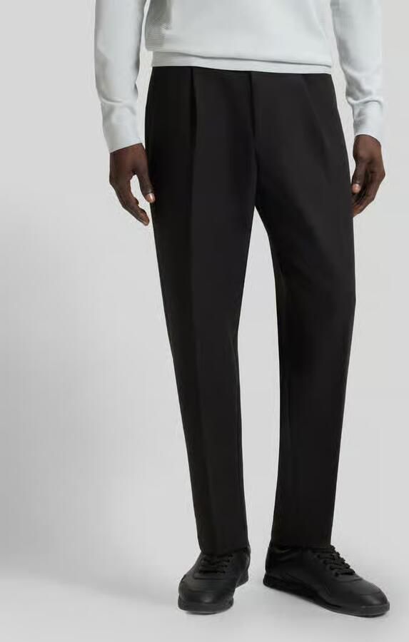 BOSS Green Taps toelopende plooibroek met half-elastische tailleband model 'CONVERT-PLEAT' - Foto 2
