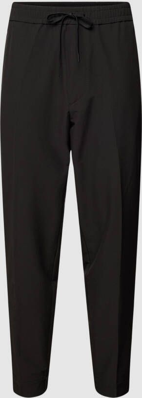 Hugo Boss Zwarte vetersluiting broek met zakken Black Heren