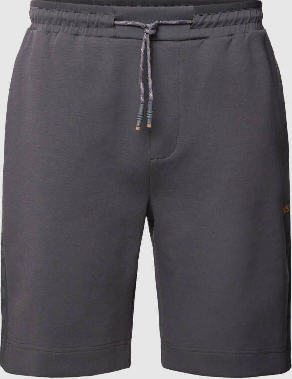BOSS Green Sweatshorts met galonstrepen model 'Headlo'