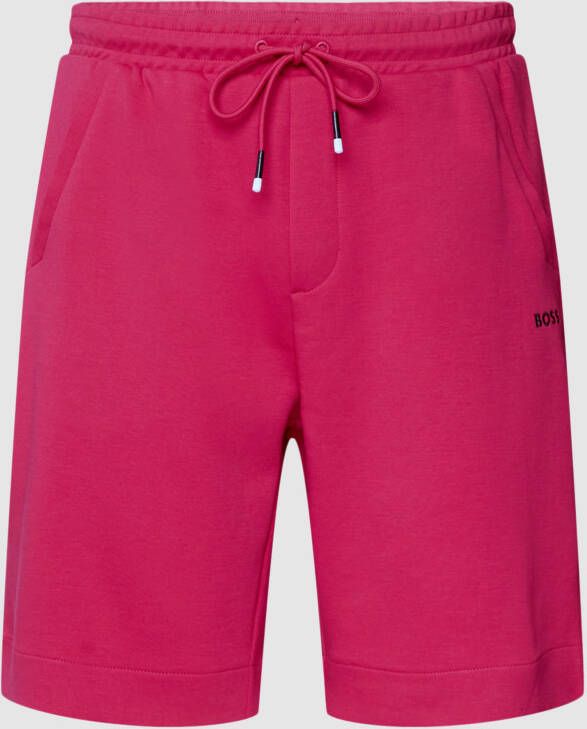 BOSS Green Sweatshorts met labeldetails model 'Headlo'
