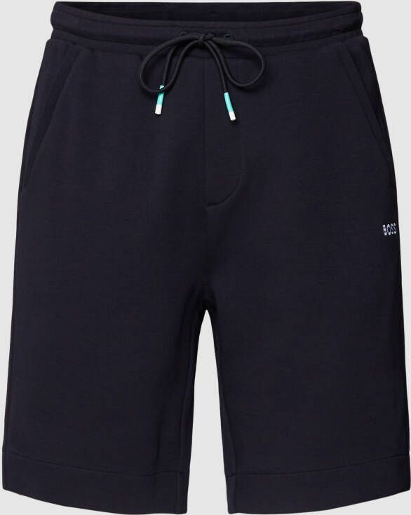 BOSS Green Sweatshorts met labeldetails model 'Headlo'