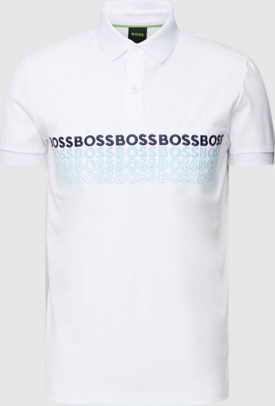 BOSS Green T-shirt met label- en motiefstitching model 'Pavel'