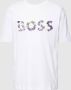 Hugo Boss Wit Bedrukt T-Shirt Korte Mouwen White Heren - Thumbnail 1