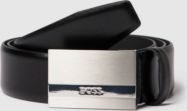 Boss Leren riem met logosluiting model 'Baxton'
