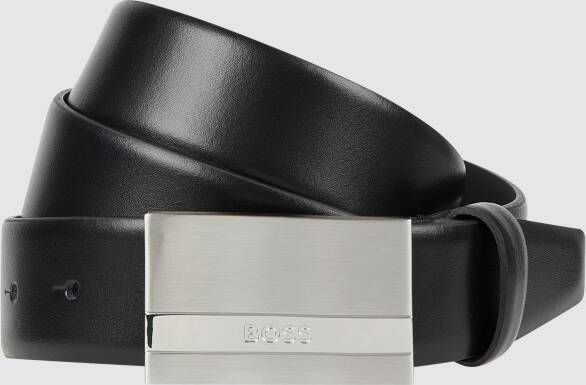 Boss Leren riem met logosluiting model 'Baxton'