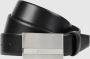 Hugo Boss Italiaans Leren Riem met Logo Gravure Black Heren - Thumbnail 3