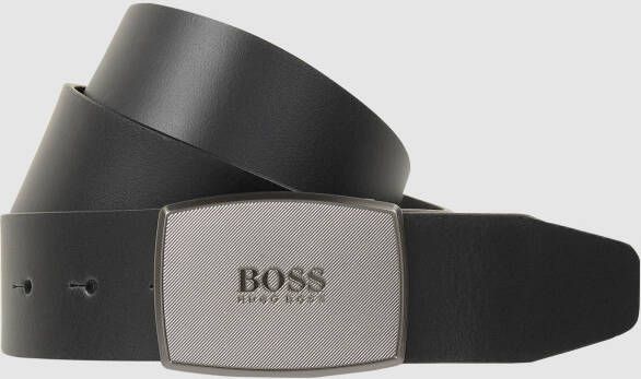 Boss Leren riem met pinsluiting in metallic model 'Jensy'