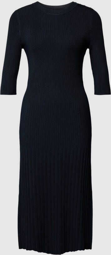 BOSS Black Women Midi-jurk van viscosemix in laagjeslook model 'Fonzipona'